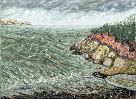 A rocky coastal area in Greece.